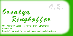 orsolya ringhoffer business card